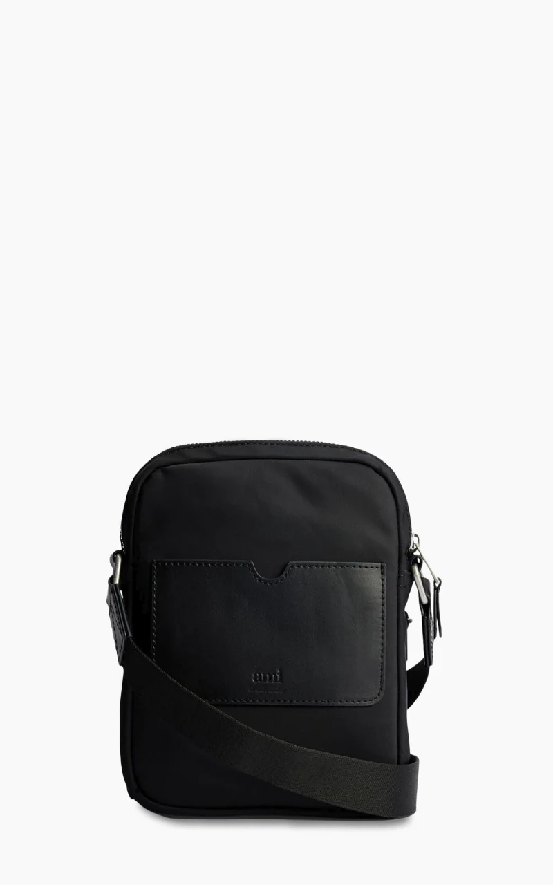 AMI Paris Ami De Coeur Crossbody Pocket Bag Black - Image 4