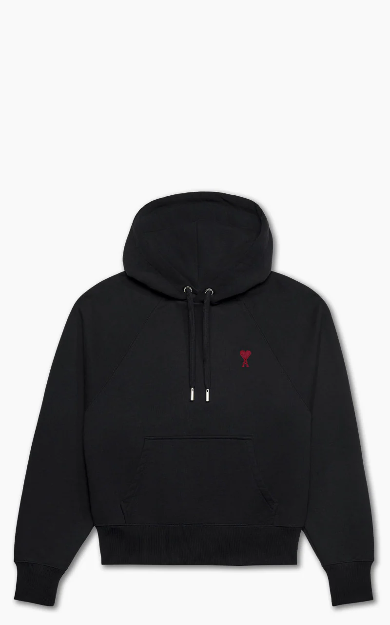 AMI Paris Ami De Coeur Hoodie Black