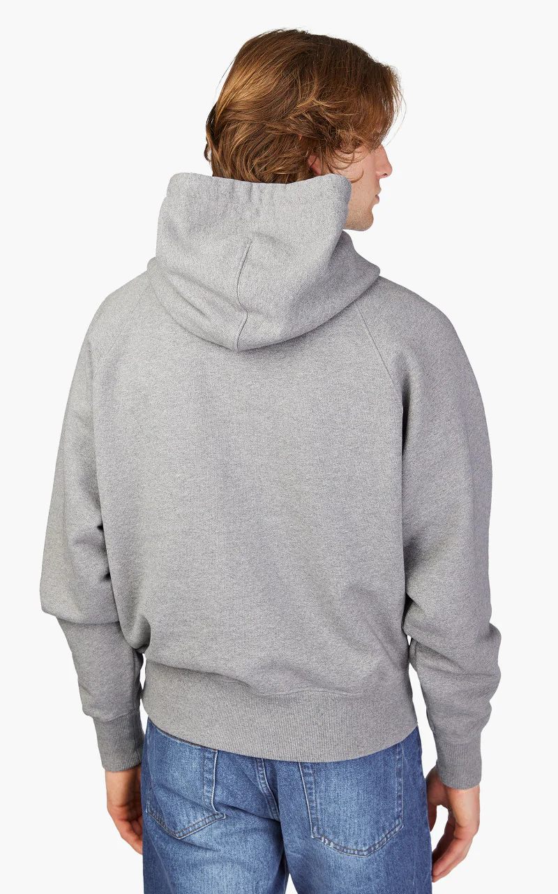 AMI Paris Ami De Coeur Hoodie Heather Grey - Image 7