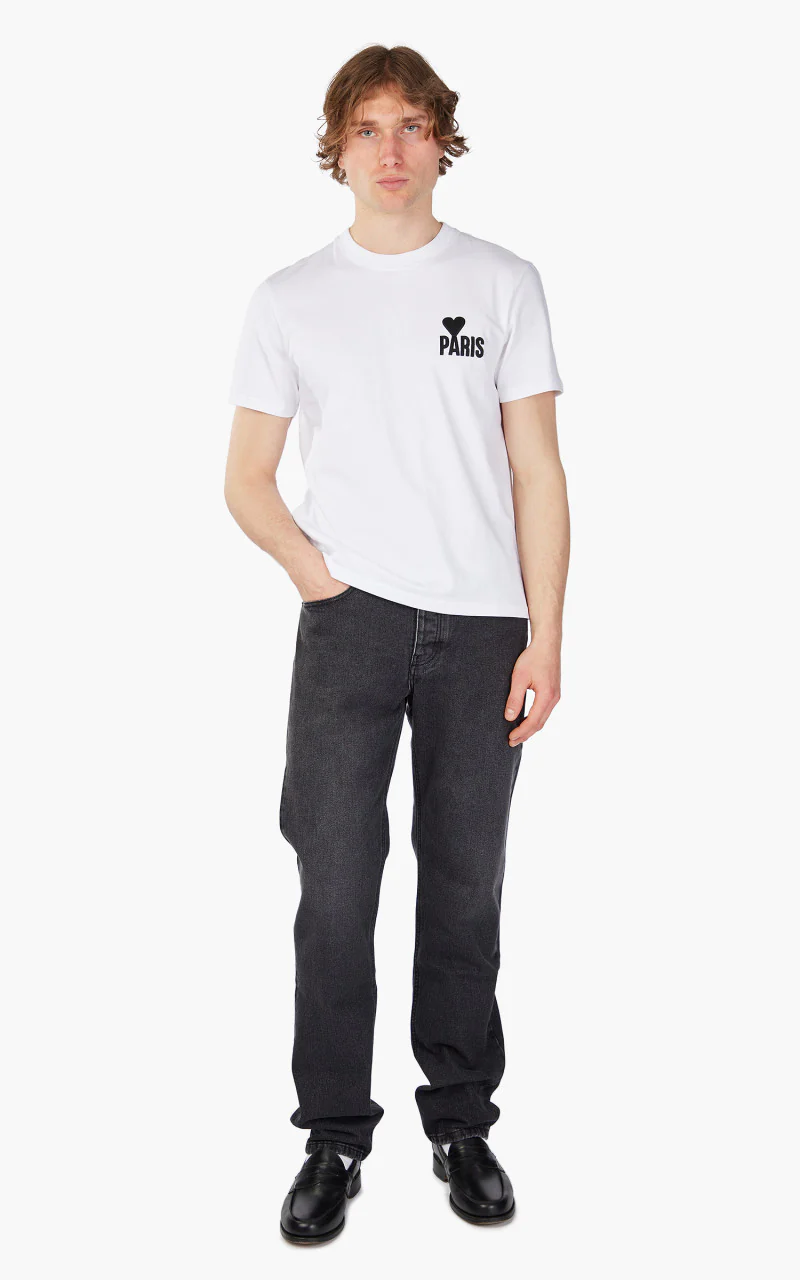 AMI Paris Ami De Coeur Paris T-Shirt White - Image 2