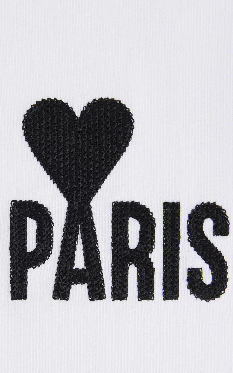 AMI Paris Ami De Coeur Paris T-Shirt White - Image 4