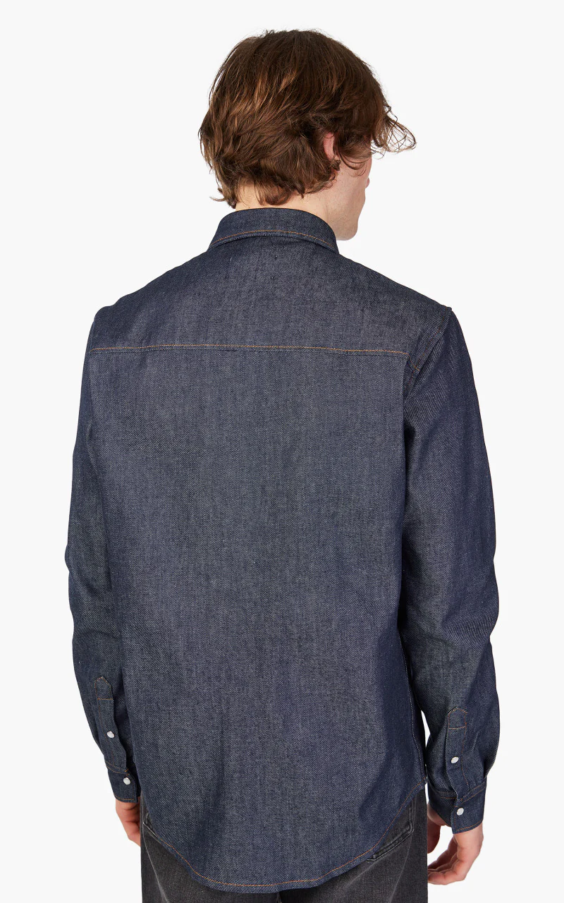 AMI Paris Ami De Coeur Shirt Denim Indigo - Image 6