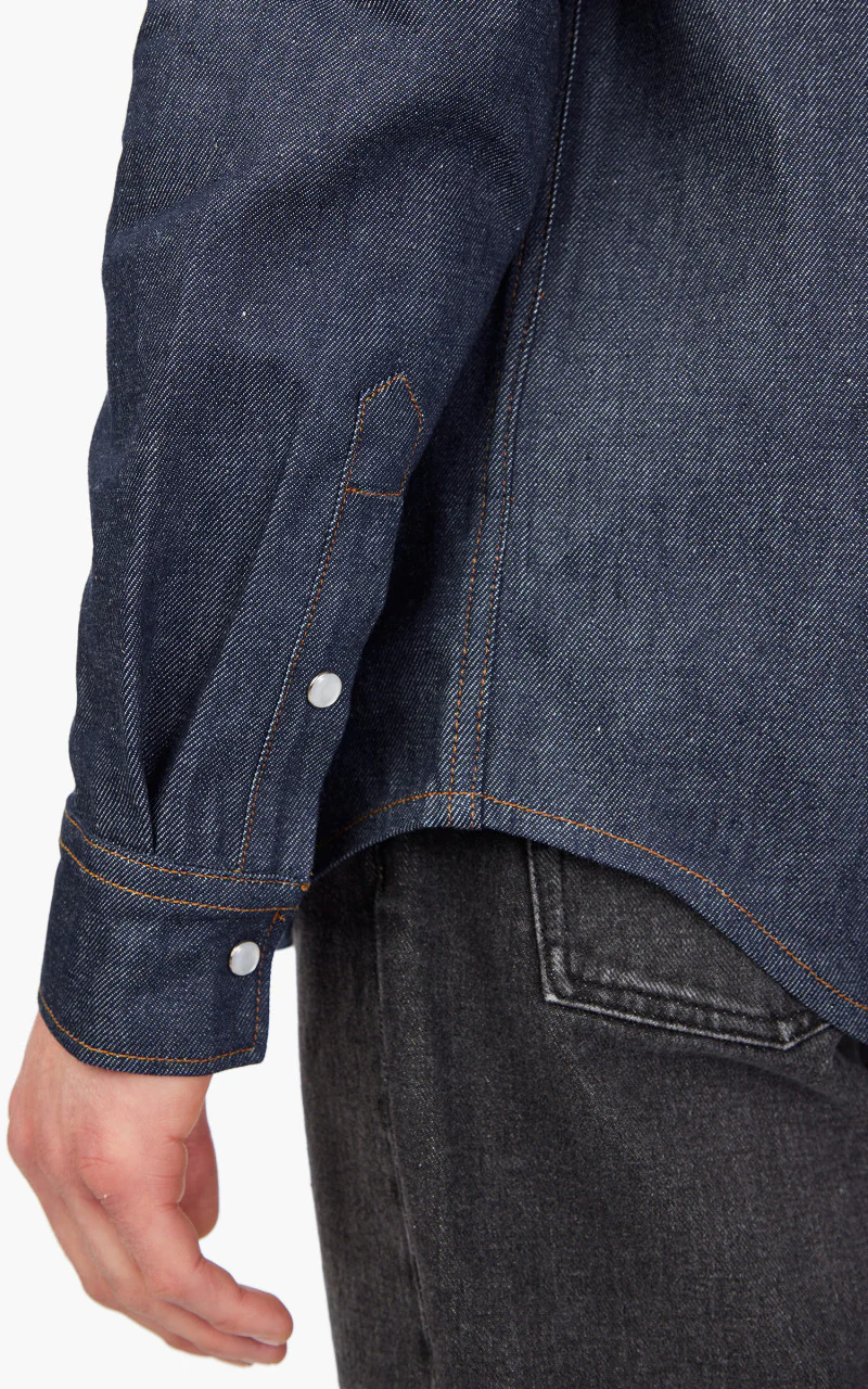 AMI Paris Ami De Coeur Shirt Denim Indigo - Image 7