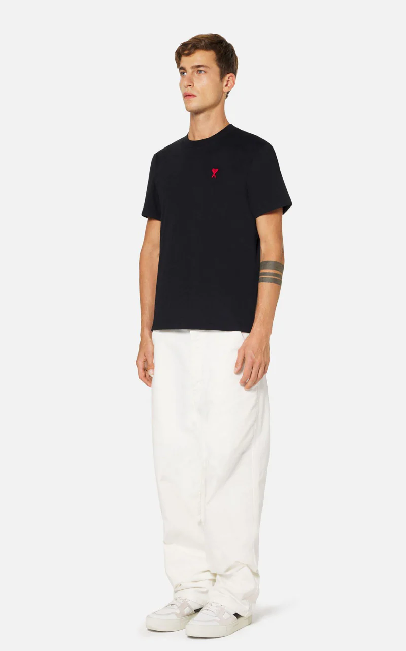 AMI Paris Ami De Coeur T-Shirt Black - Image 2