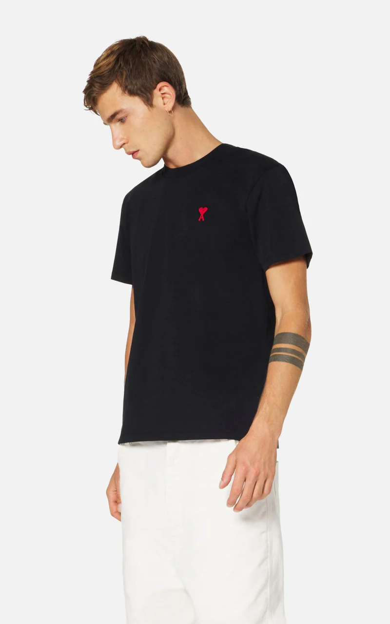AMI Paris Ami De Coeur T-Shirt Black - Image 3