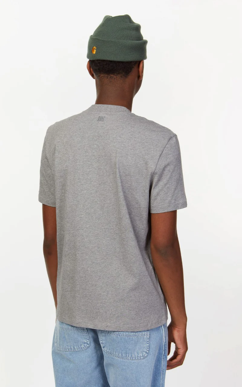 AMI Paris Ami De Coeur T-Shirt Heather Grey - Image 5