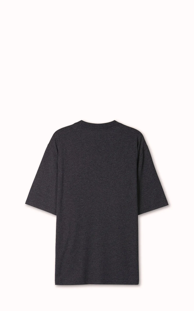 AMI Paris Ami France Patch T-Shirt Anthracite - Image 3