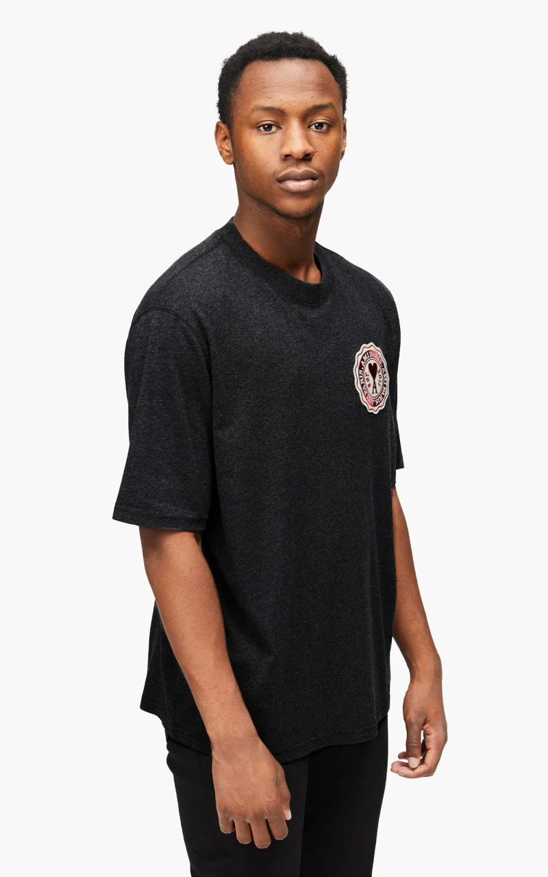 AMI Paris Ami France Patch T-Shirt Anthracite - Image 5