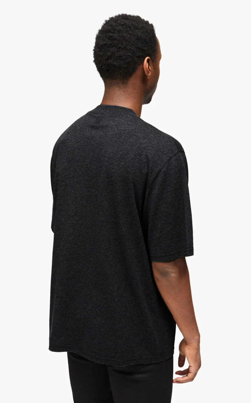 AMI Paris Ami France Patch T-Shirt Anthracite - Image 6