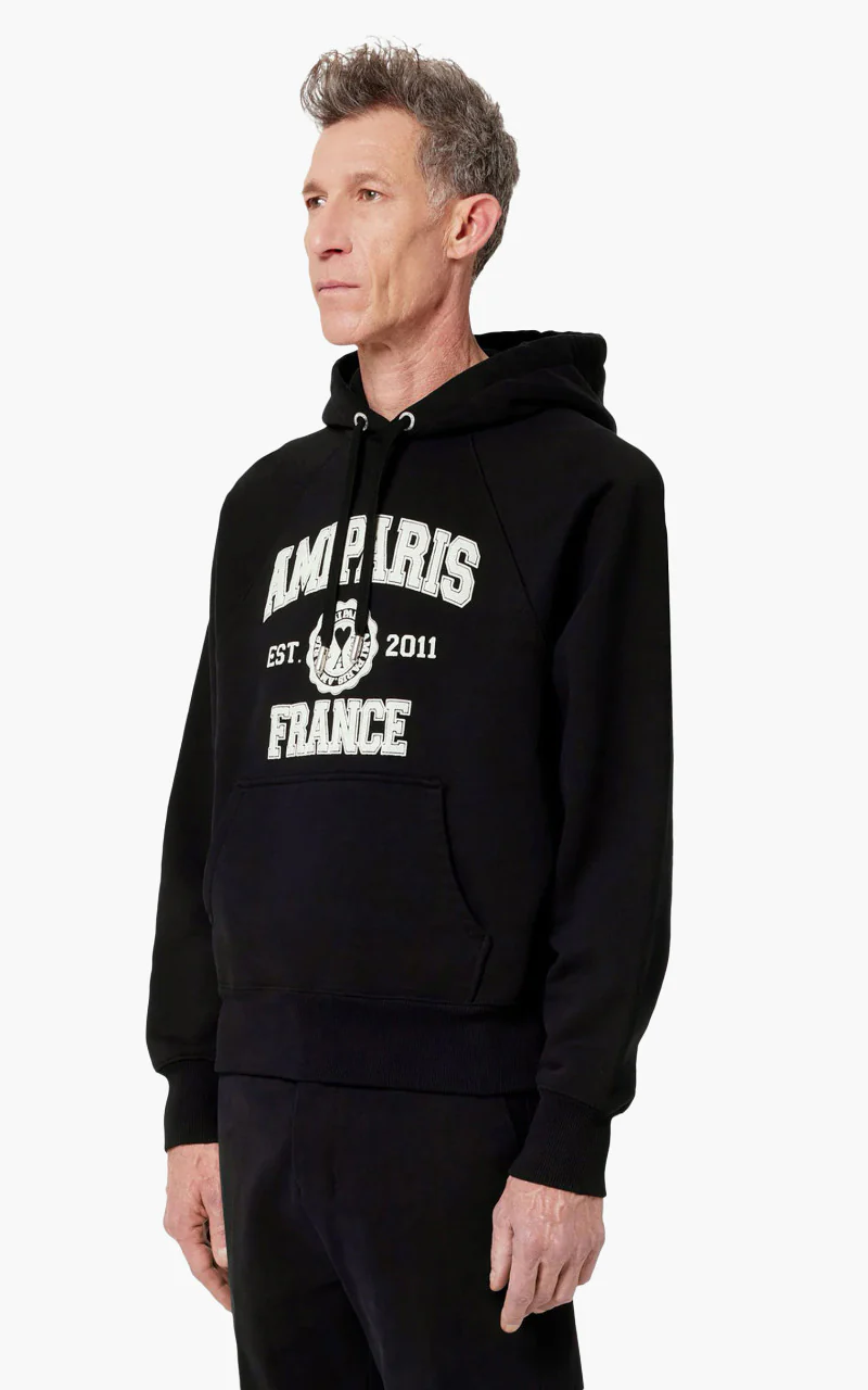AMI Paris Ami Paris FR Hoodie Black - Image 2