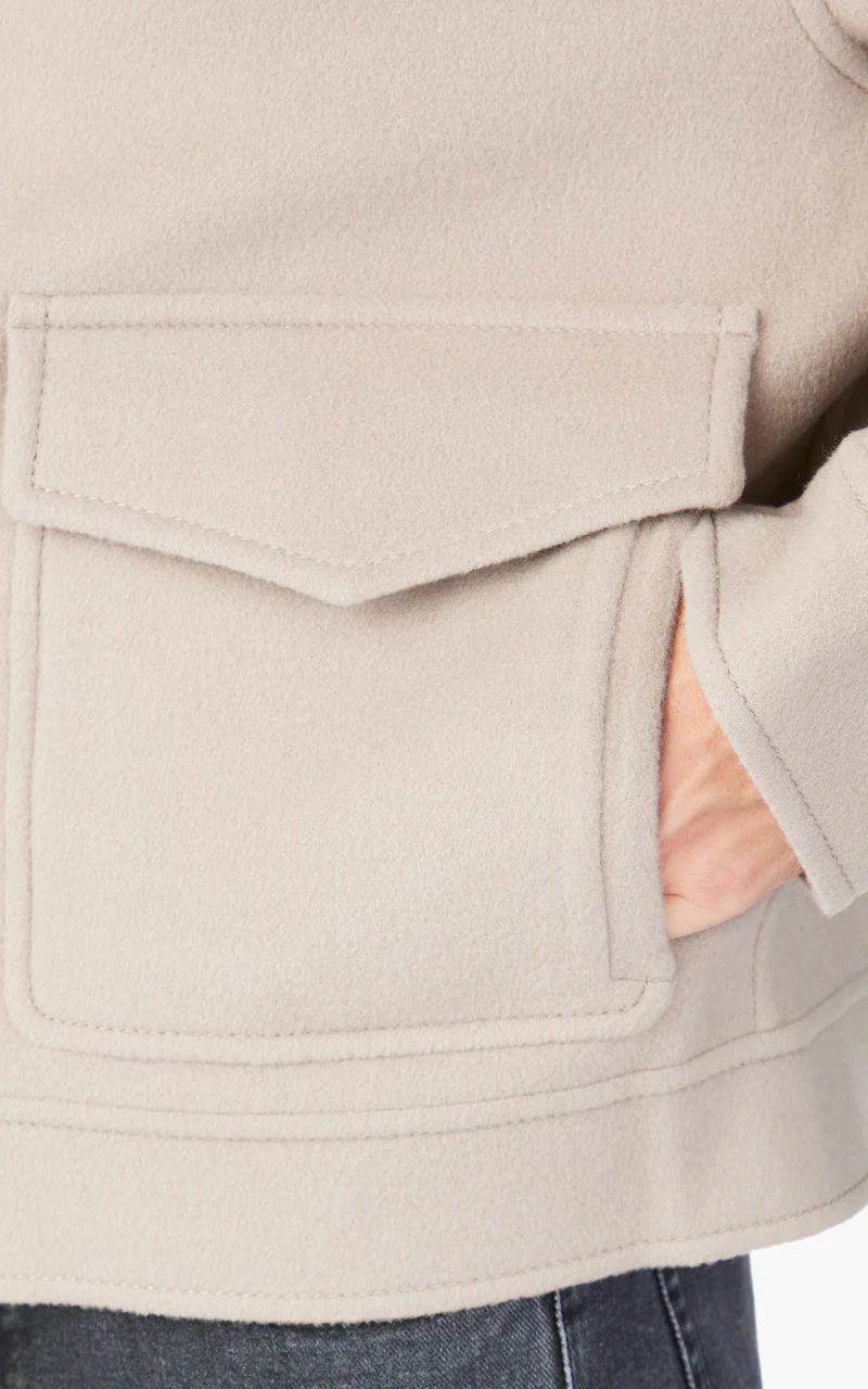 AMI Paris Boxy Fit Double Face Coat Clay - Image 5