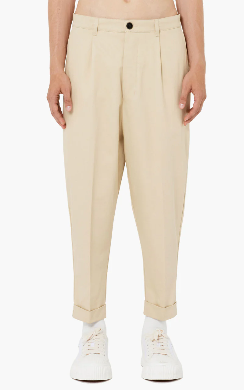 AMI Paris Carrot Trousers Vanilla - Image 2