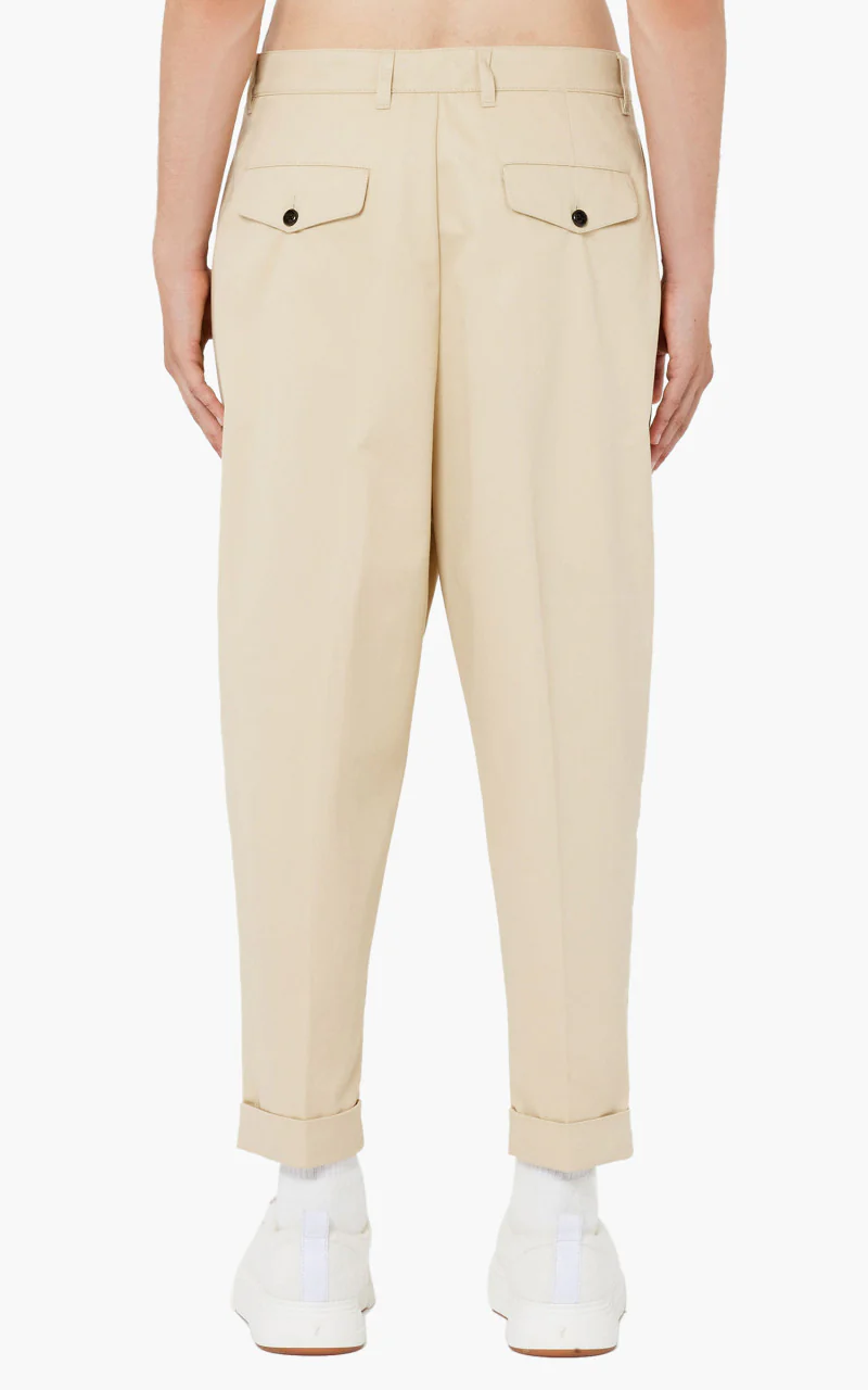 AMI Paris Carrot Trousers Vanilla - Image 3