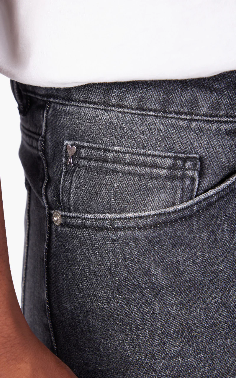 AMI Paris Classic Fit Jeans Used Black - Image 5