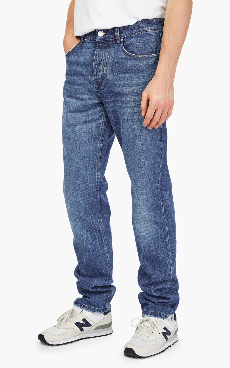AMI Paris Classic Fit Jeans Used Blue - Image 4