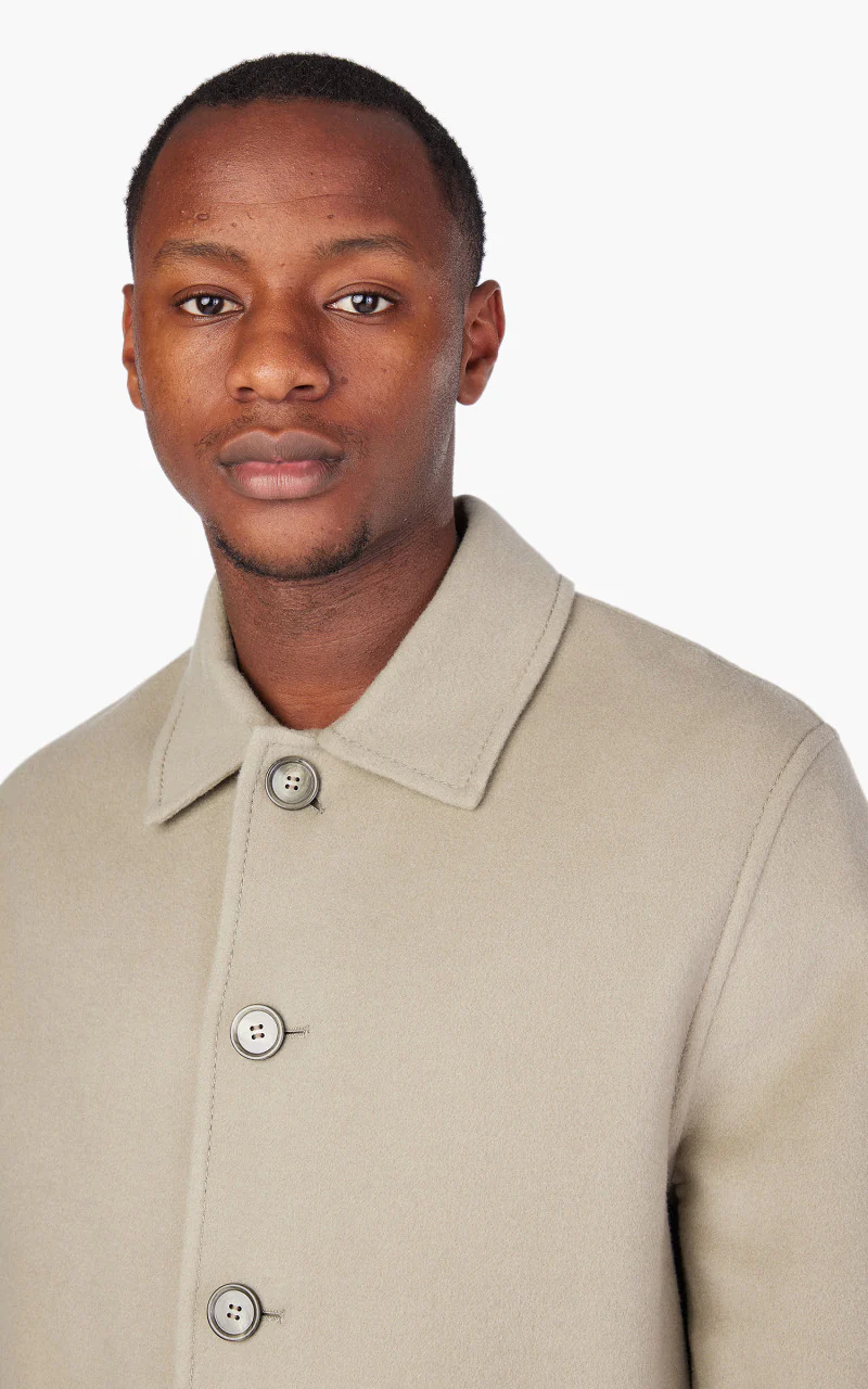 AMI Paris Double Face Short Coat Clay - Image 5
