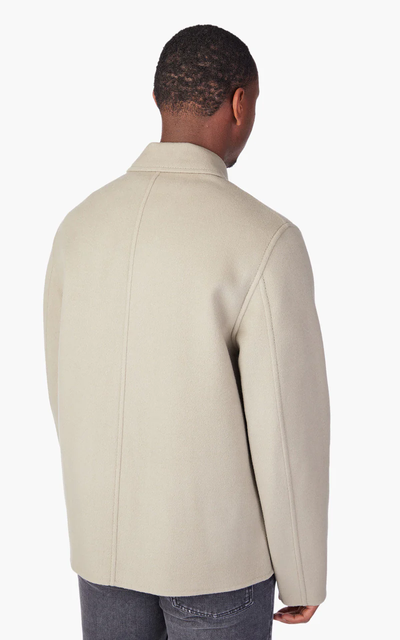 AMI Paris Double Face Short Coat Clay - Image 6