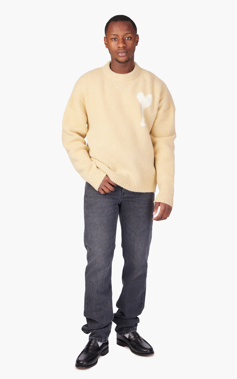 AMI Paris Off White ADC Sweater Alpaca Vanilla - Image 2