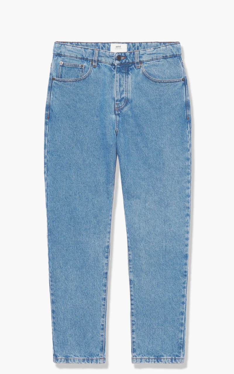 AMI Paris Tapered Fit Jeans 448 Bleach