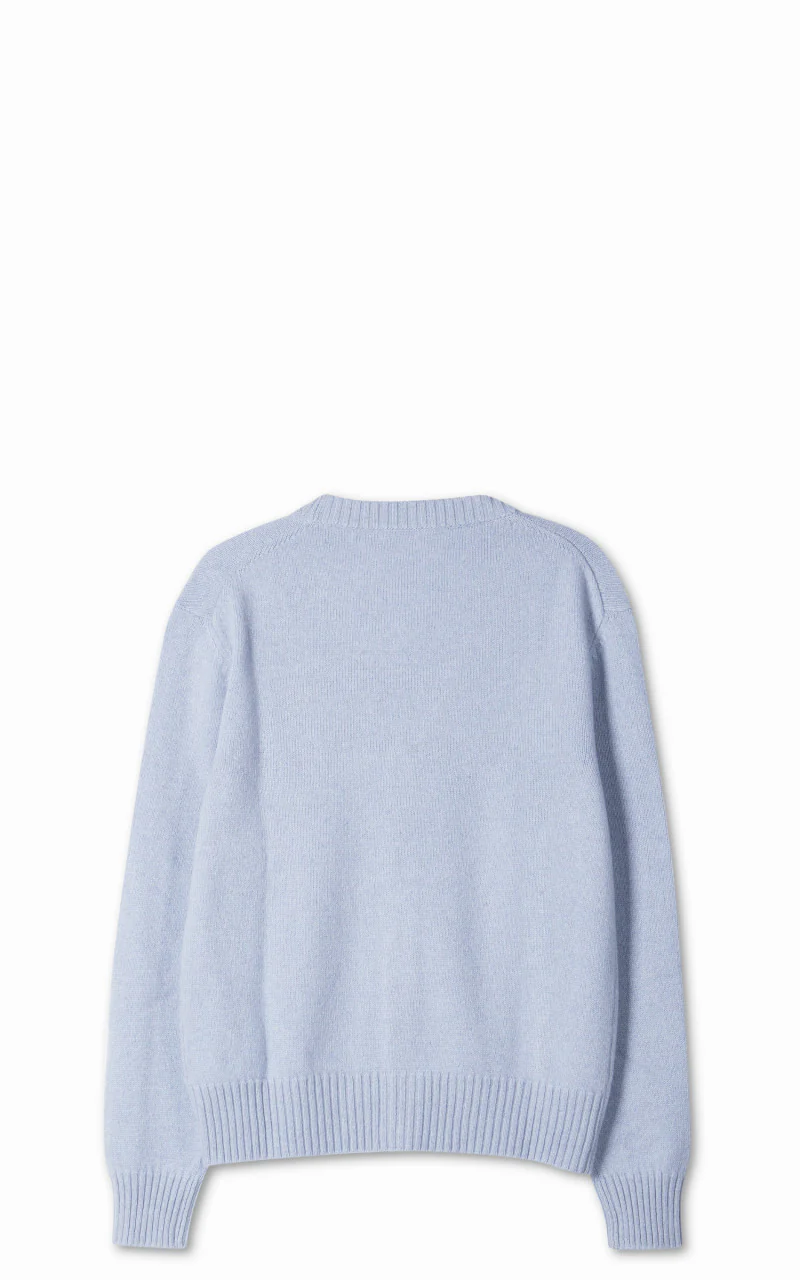 AMI Paris Tonal ADC Cardigan Pale Blue - Image 3
