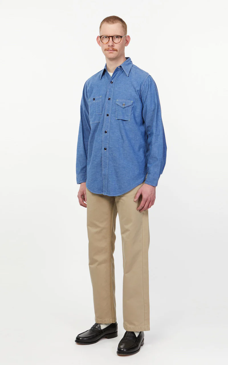 Anatomica Big Yank 1935 Shirt Blue - Image 3
