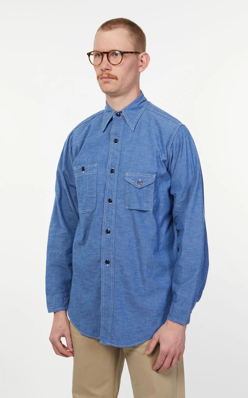 Anatomica Big Yank 1935 Shirt Blue - Image 4