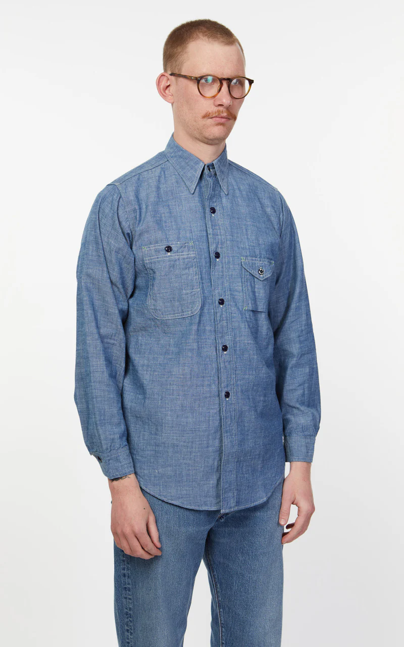 Anatomica Big Yank 1935 Shirt Indigo One Wash - Image 5