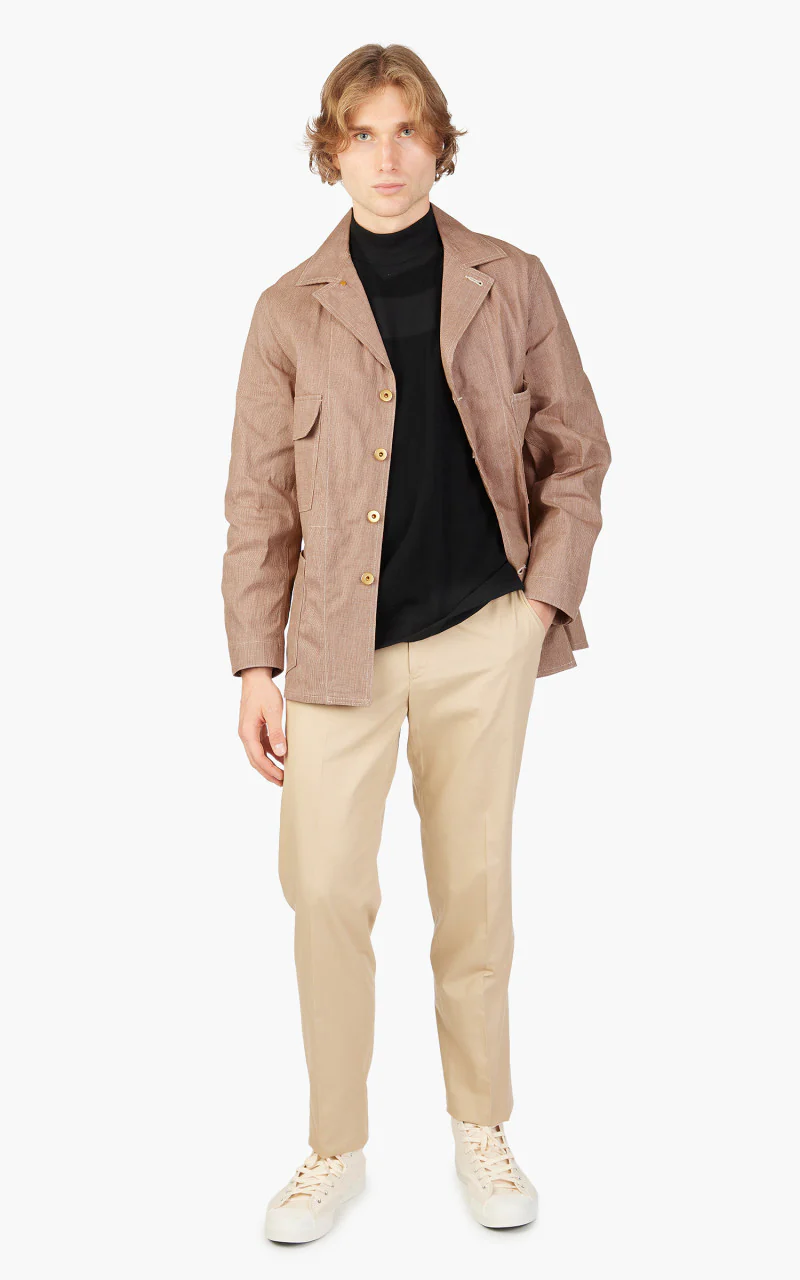 Anatomica Coverall Pin Check Bronze - Image 2
