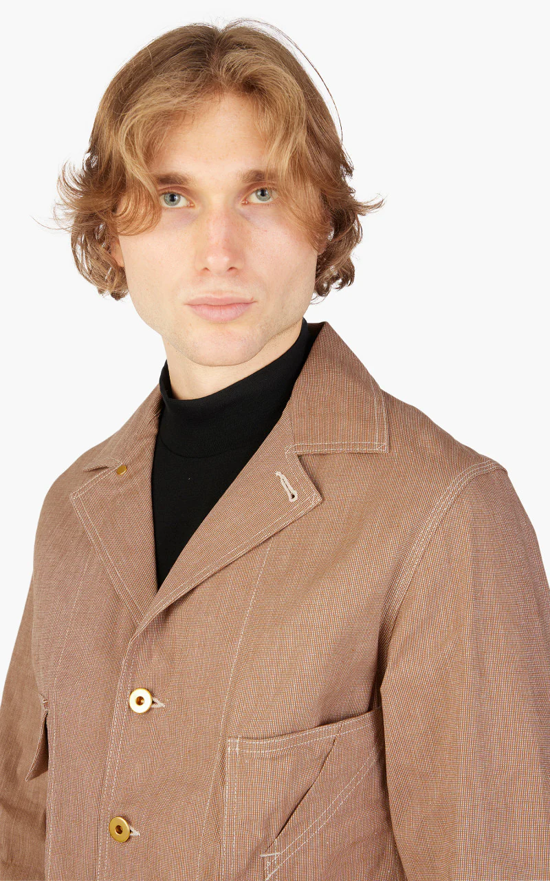 Anatomica Coverall Pin Check Bronze - Image 8