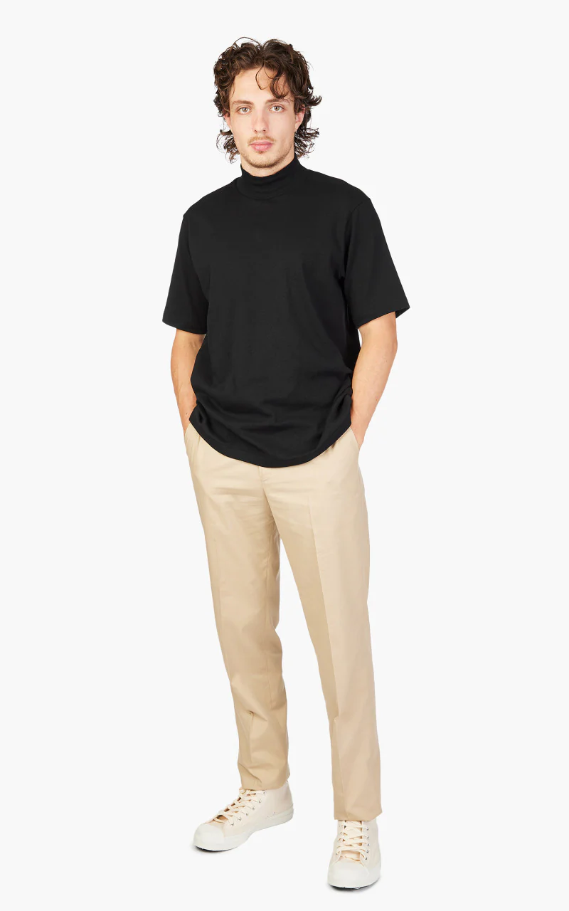 Anatomica Mock Neck Tee S/S Black - Image 2