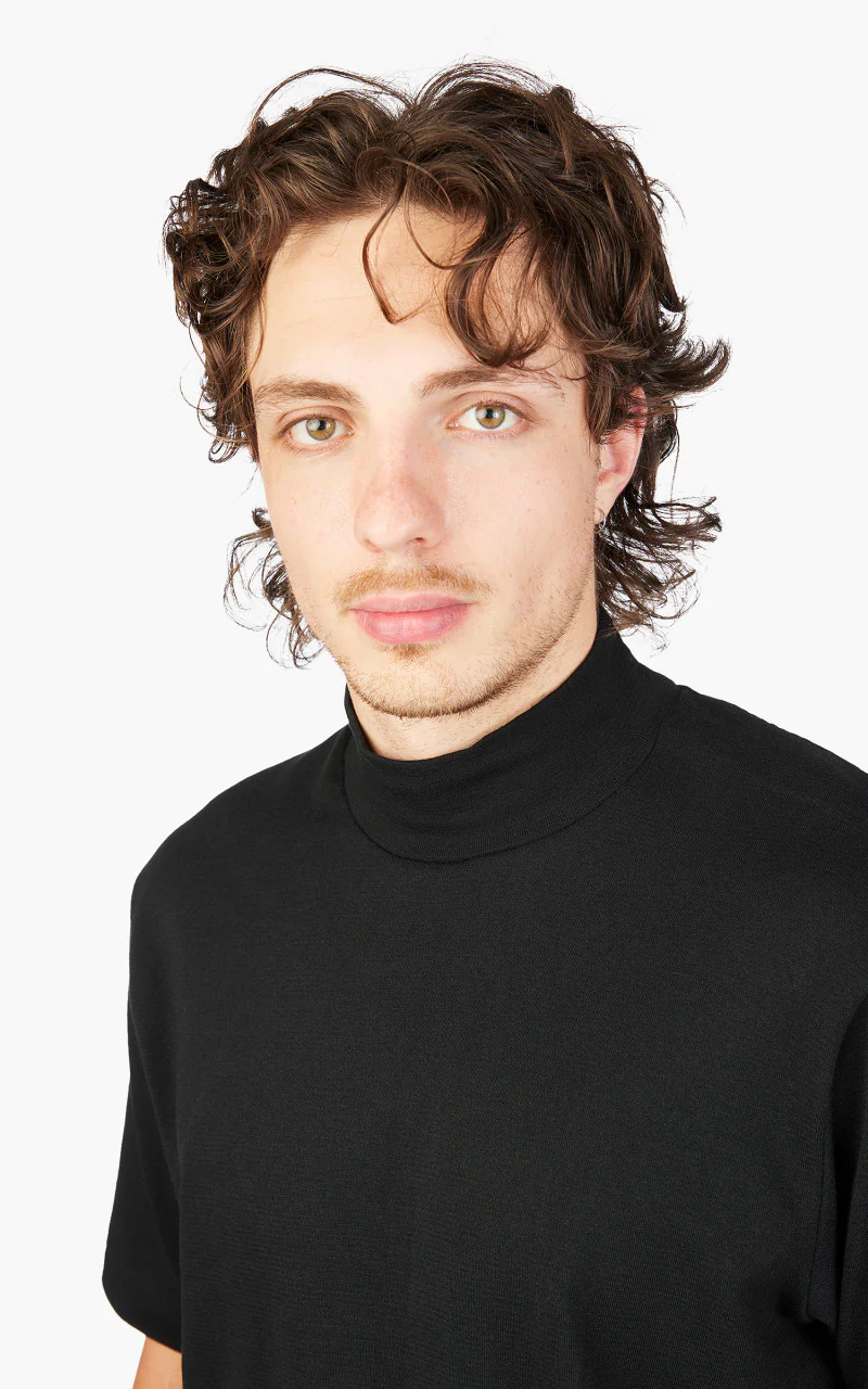 Anatomica Mock Neck Tee S/S Black - Image 8