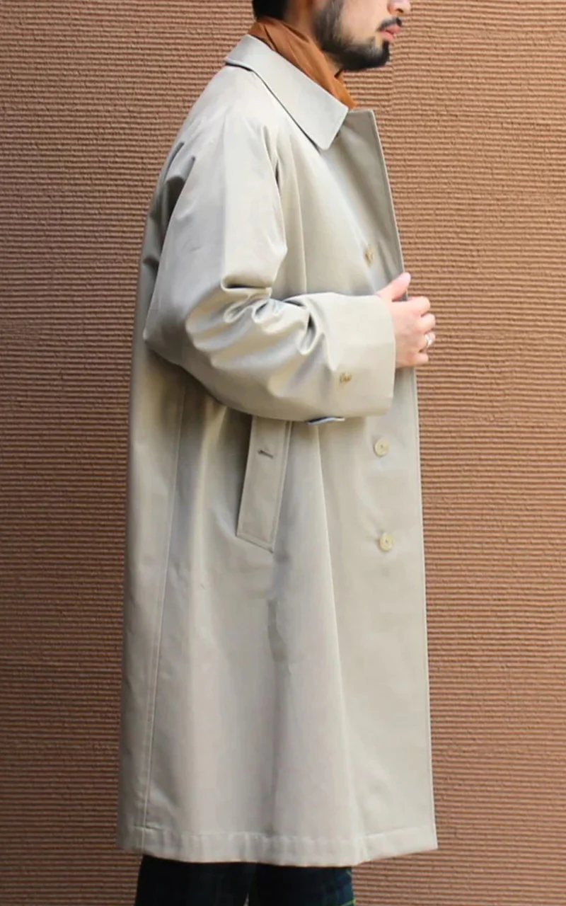 Anatomica Single Raglan I Coat Gabardine Beige - Image 14