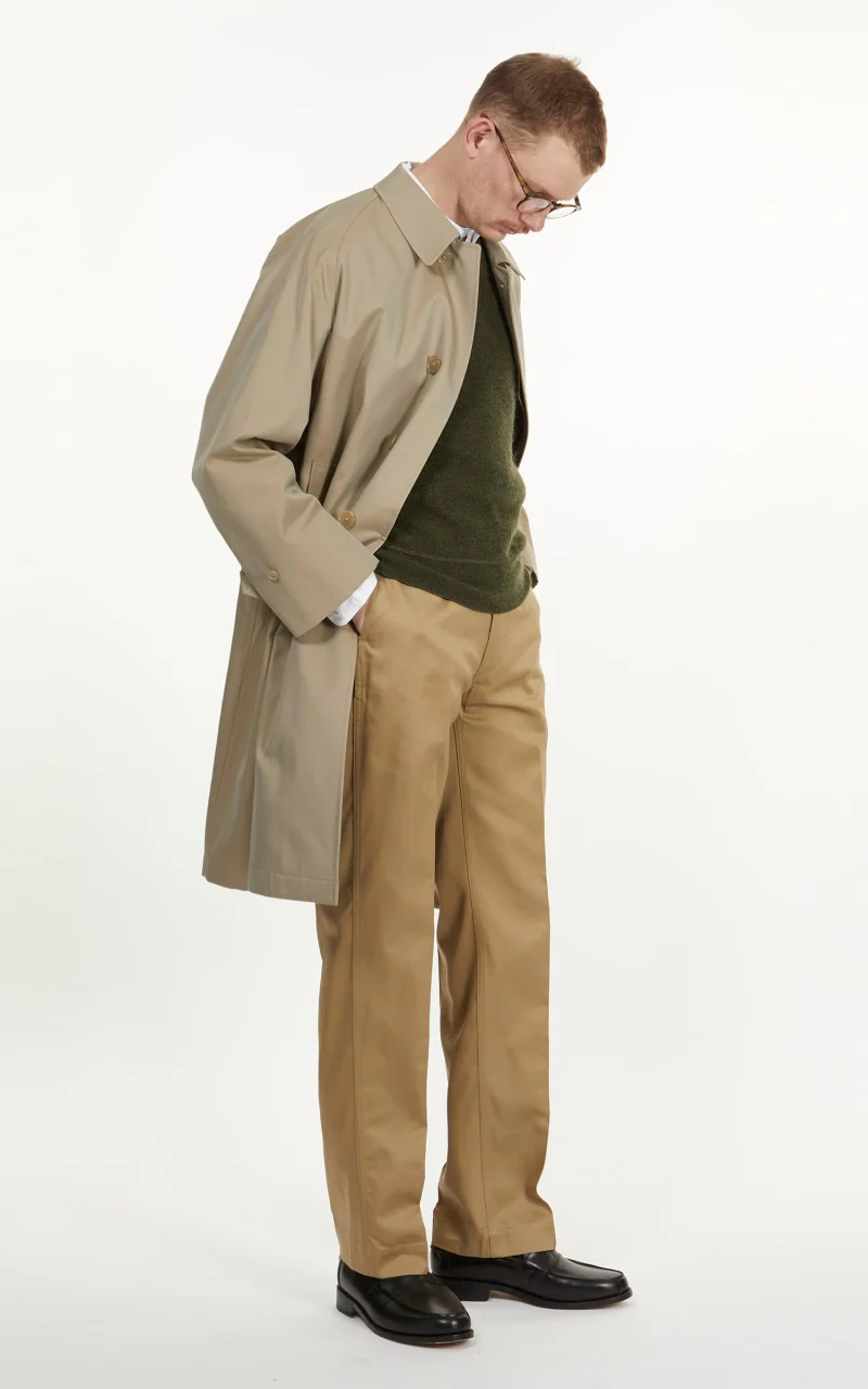 Anatomica Single Raglan I Coat Gabardine Beige - Image 6
