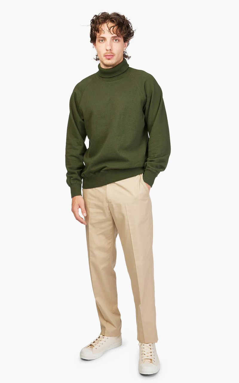 Anatomica Sweat Raglan Turtle Neck Pine Green - Image 2