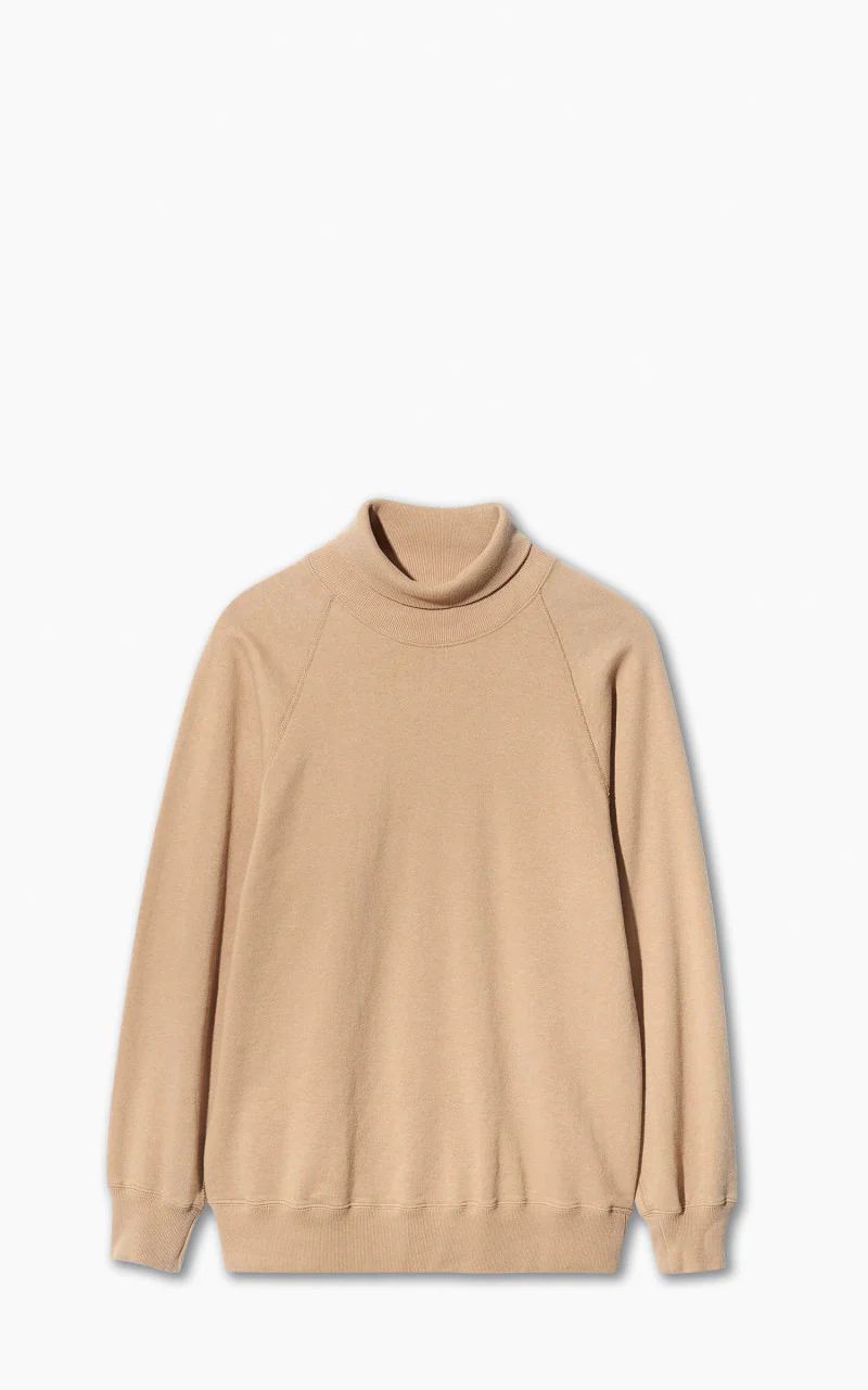 Anatomica Sweat Raglan Turtle Neck Sand