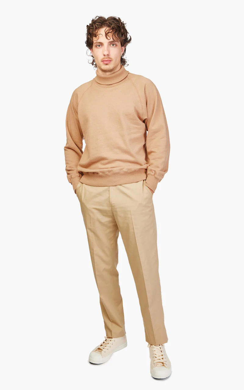 Anatomica Sweat Raglan Turtle Neck Sand - Image 2