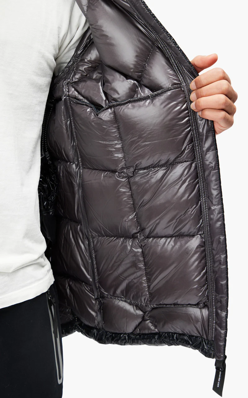 and wander Diamond Stitch Down Hoodie Black - Image 8
