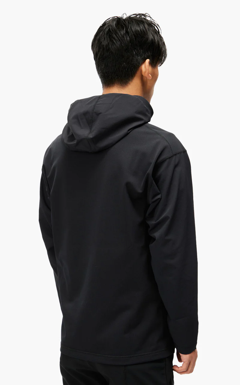 and wander Hybrid Warm Pocket Hoodie Black - Image 6