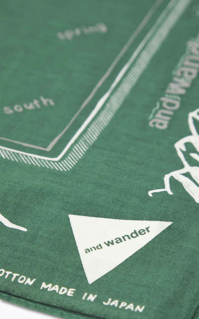 and wander Reflective Words Bandana Green - Image 2