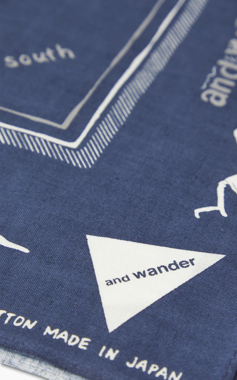 and wander Reflective Words Bandana Navy - Image 2