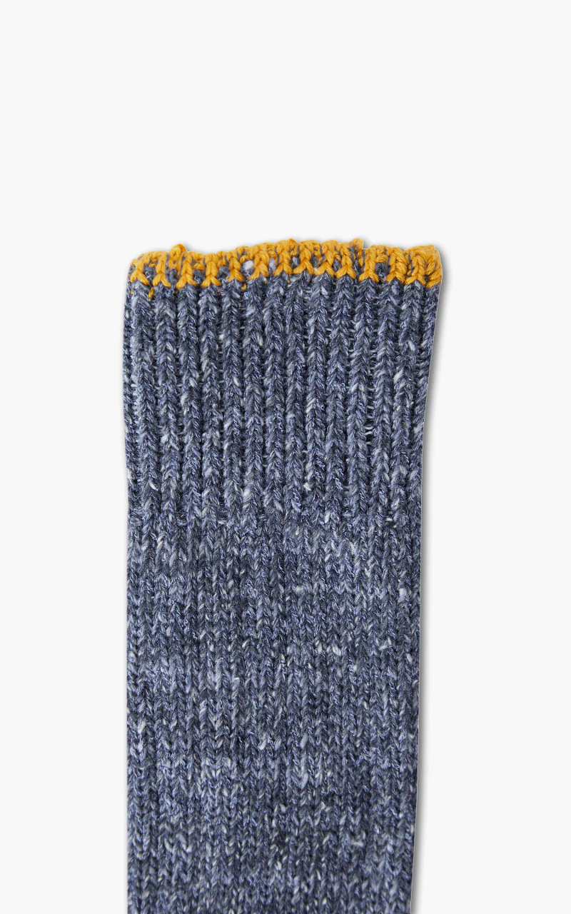 Anonymous Ism Socks Boucle Nep Trim Crew Indigo - Image 2