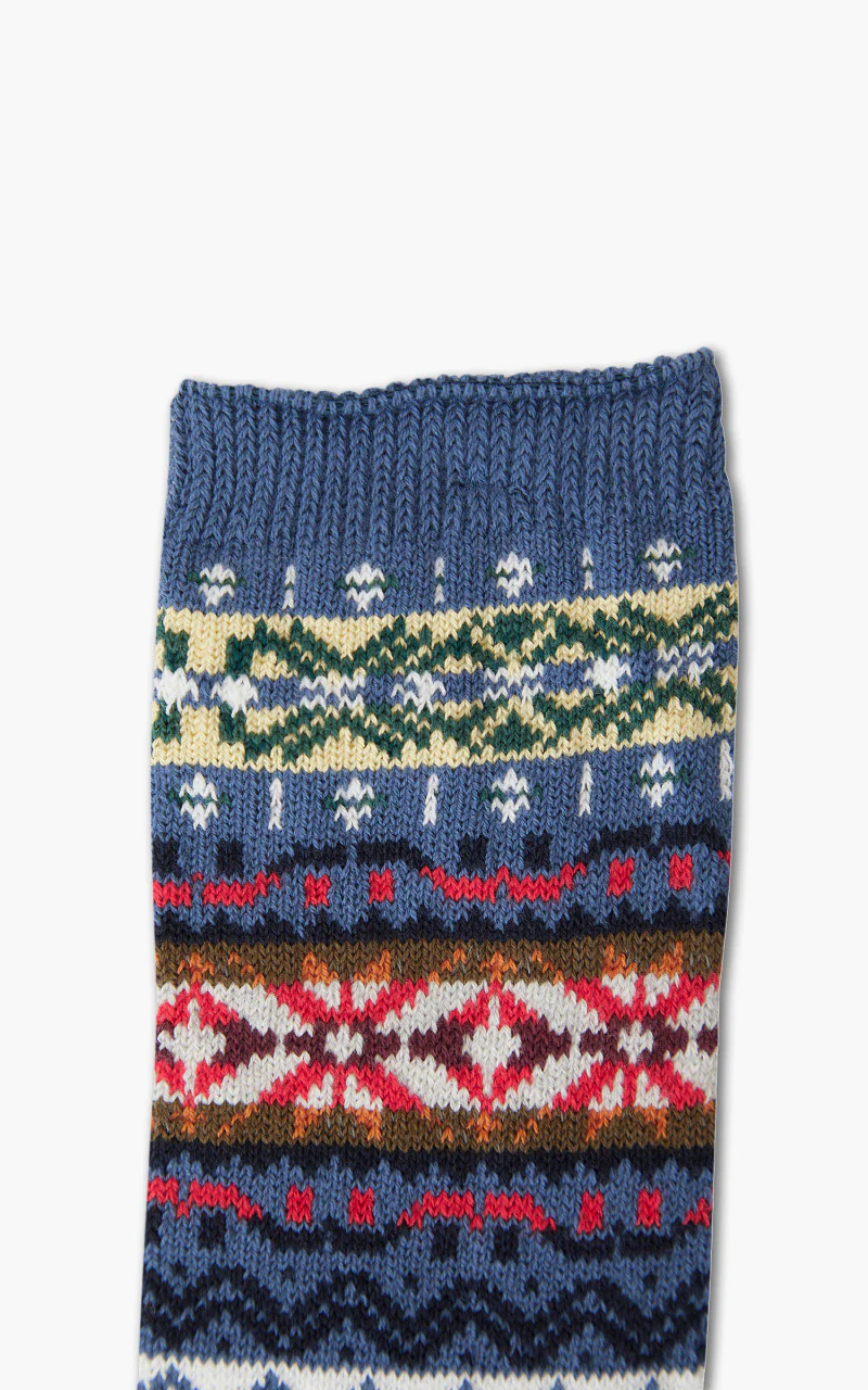 Anonymous Ism Socks Fairisle Crew Indigo - Image 2