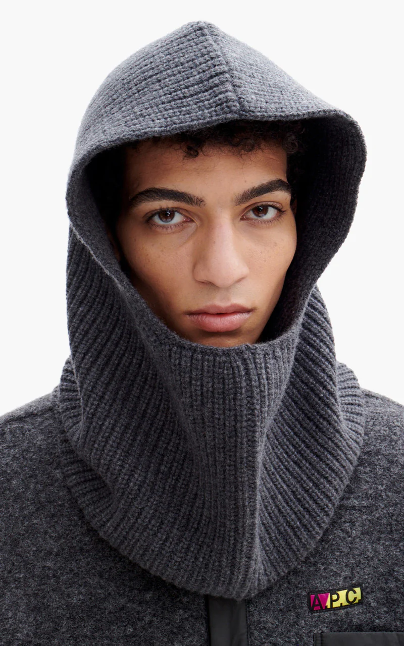 A.P.C. Cagoule Sacha Ski Mask Anthracite - Image 2