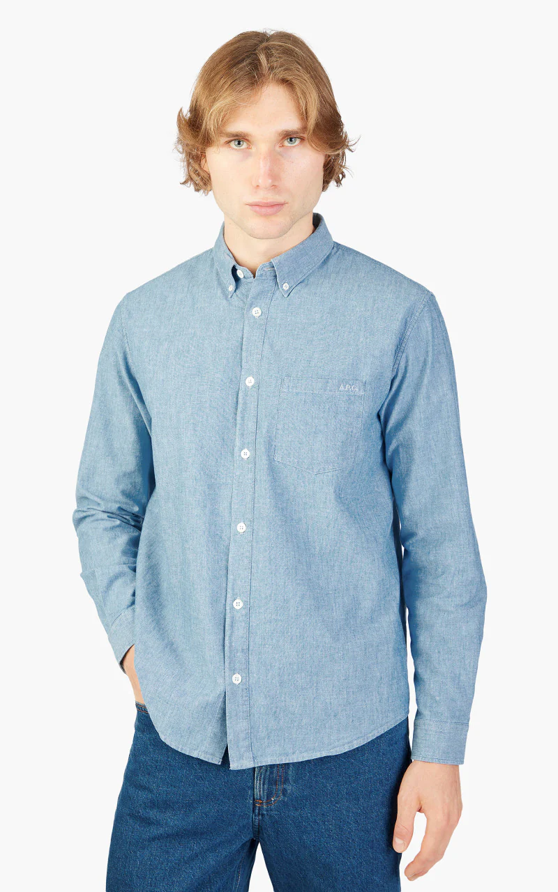 A.P.C. Chemise Edouard Shirt Blue - Image 4