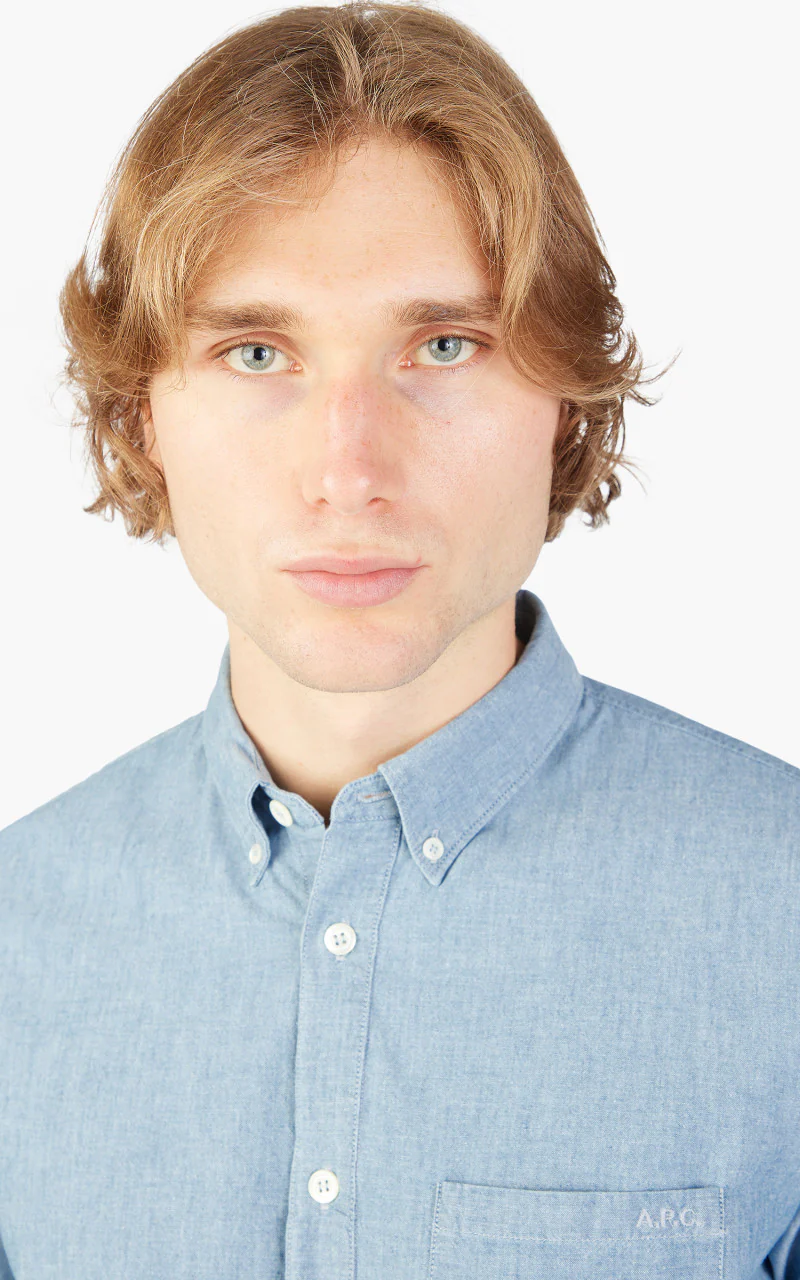 A.P.C. Chemise Edouard Shirt Blue - Image 7