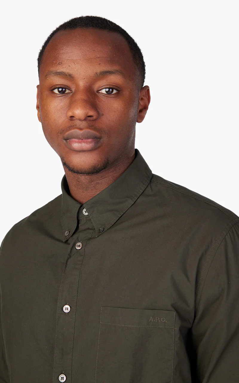 A.P.C. Chemise Edouard Shirt Dark Green - Image 5