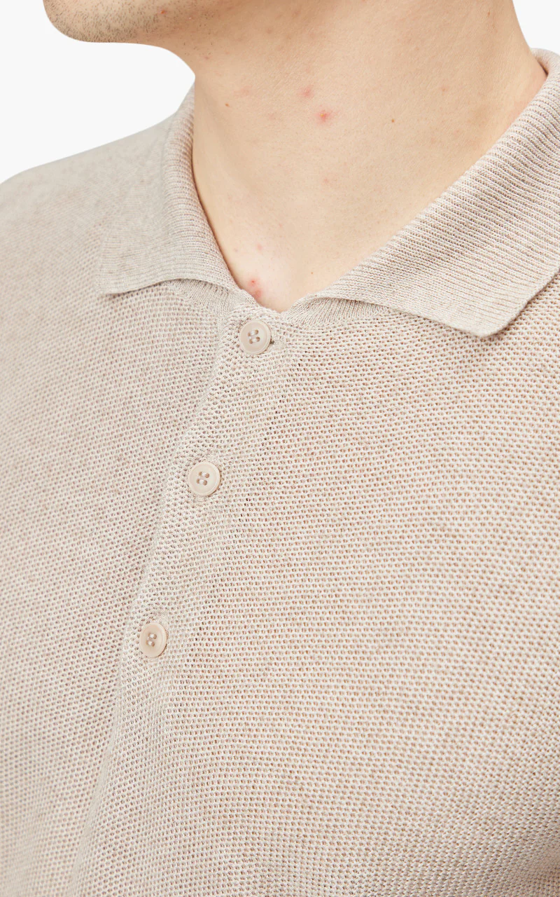 A.P.C. Fred Polo Shirt Beige - Image 4