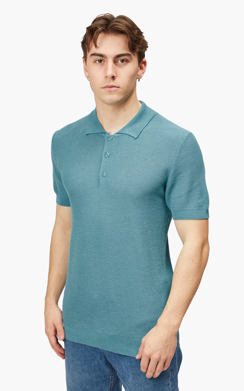 A.P.C. Fred Polo Shirt Greyish Blue - Image 3
