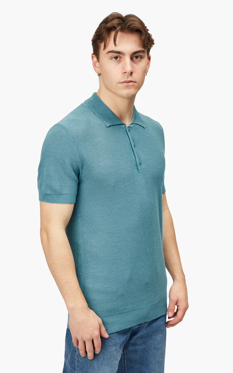 A.P.C. Fred Polo Shirt Greyish Blue - Image 5