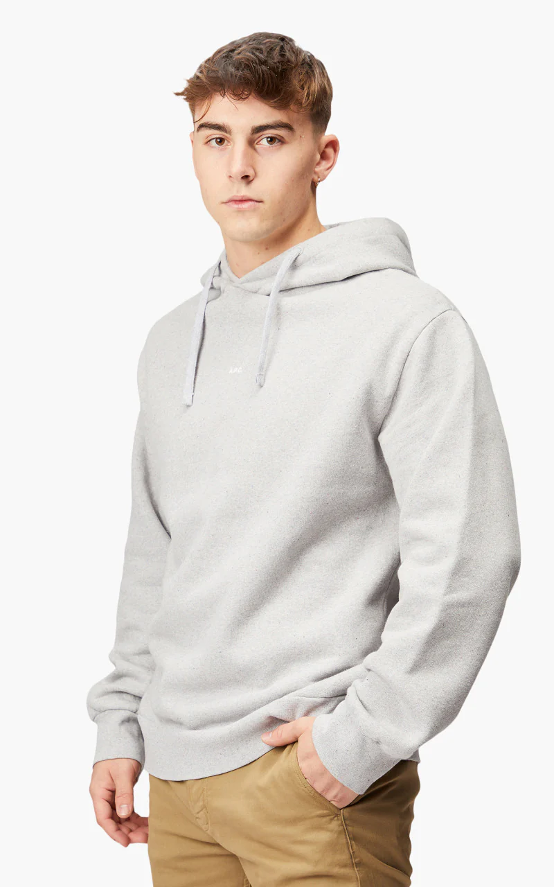 A.P.C. Hoodie Larry Heather Grey - Image 4